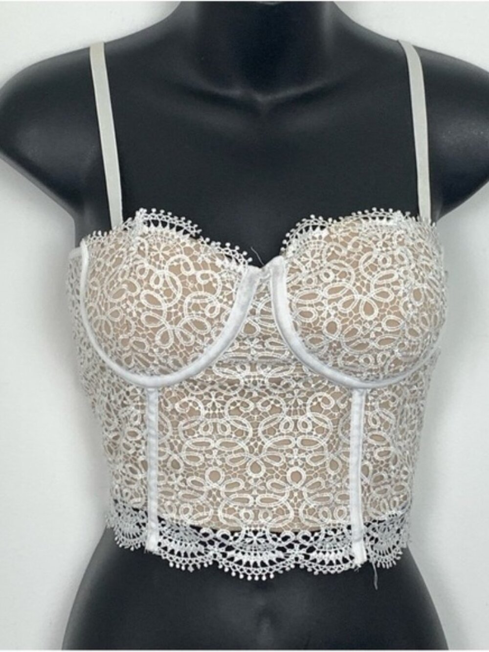 REVAMPED Lace Bustier Crop Corset Top